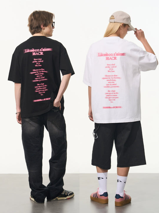 Harsh and Cruel Phantom Font French Typography Tee