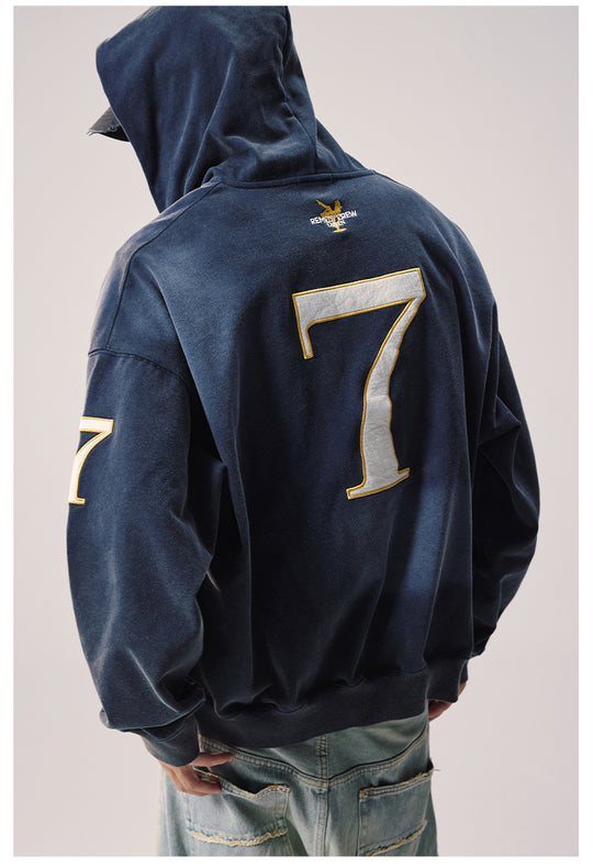 Remedy Washed Patch Embroidered Zip Up Hoodie | Face 3 Face