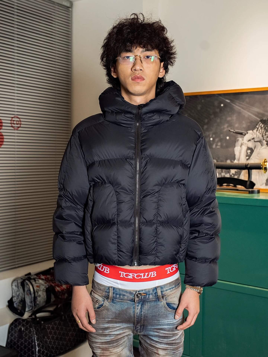 TGFCLUB Oversized Short Hooded Down Jacket | Face 3 Face