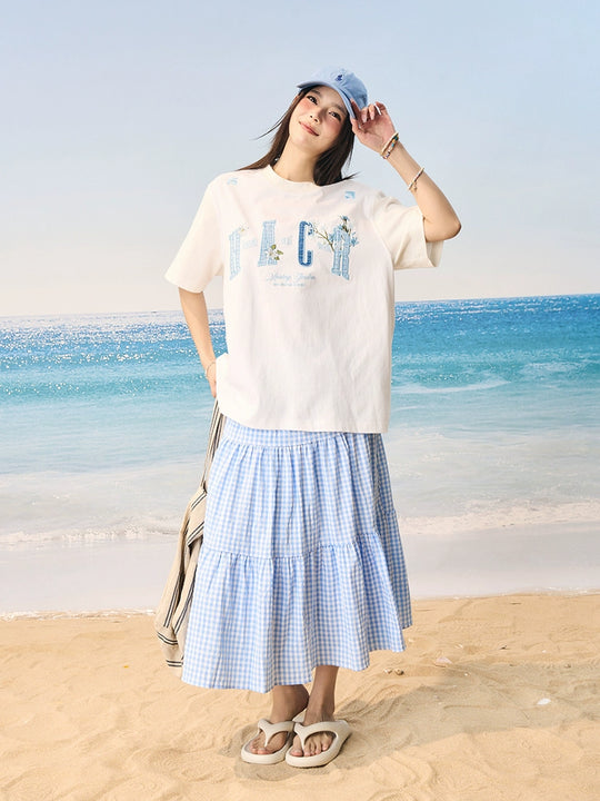 Harsh and Cruel HACR Floral Plaid 3D Embroidered Tee | Face 3 Face