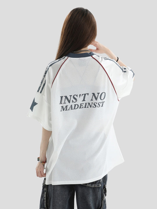 INSstudios Mesh Stripe Star Graffiti Emblem Logo Soccer Jersey | Face 3 Face