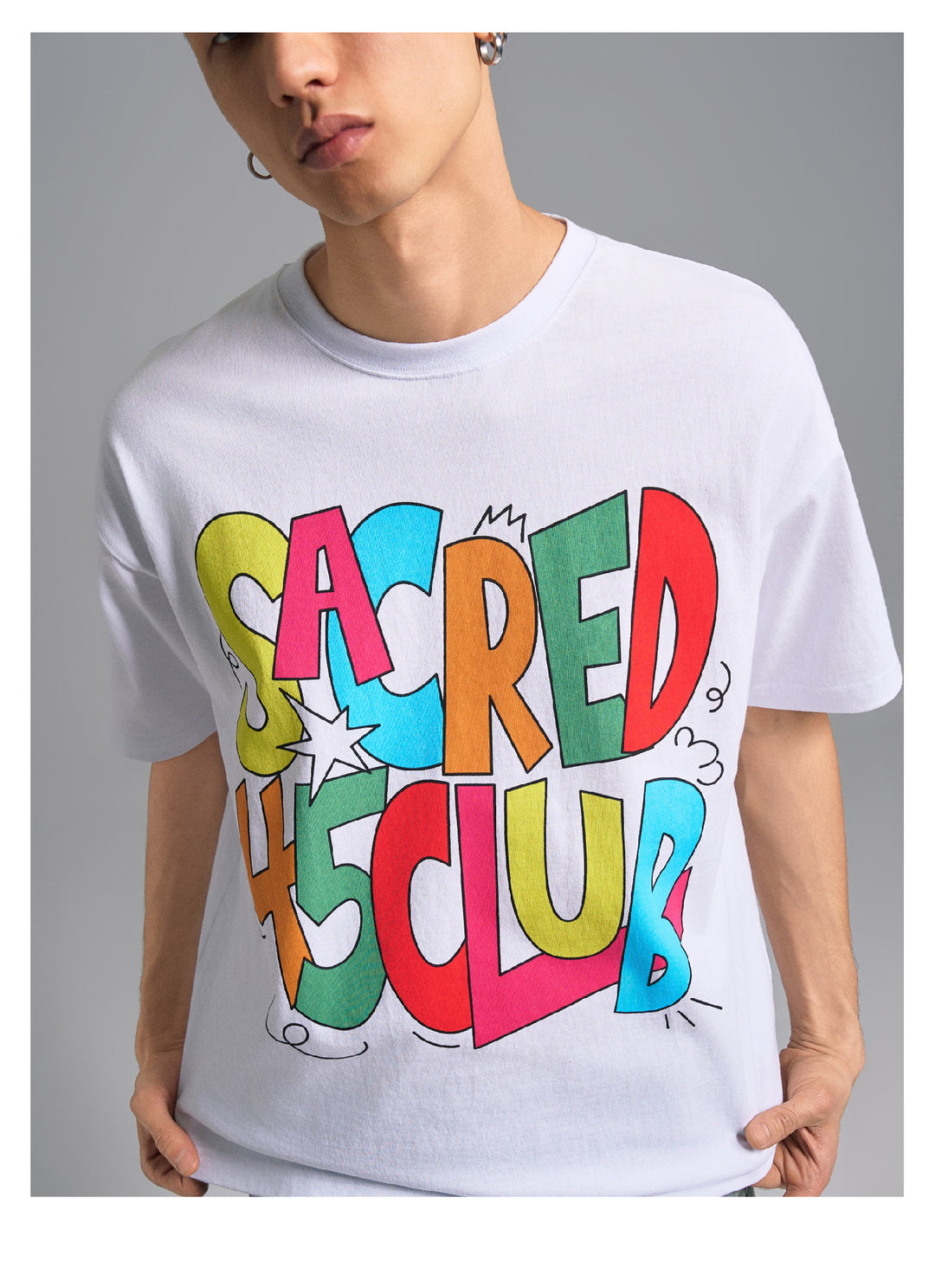 S45 Cartoon-Style Slogan Print Tee | Face 3 Face