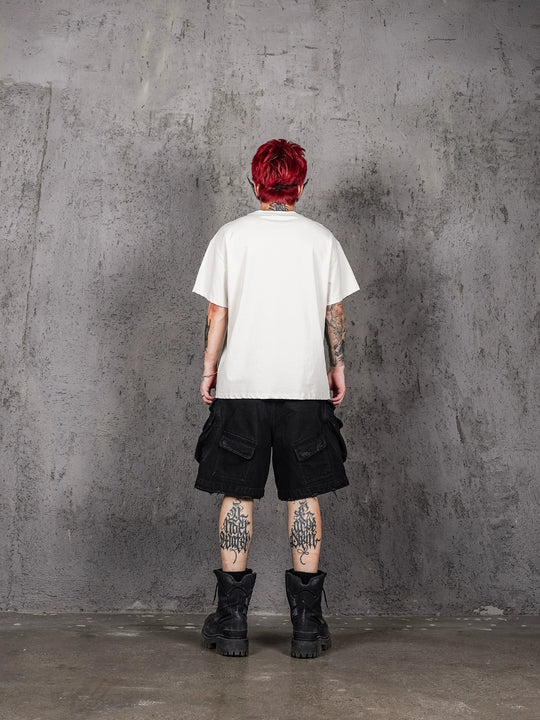 UNDERWATER Aged Multi Pocket Denim Shorts | Face 3 Face