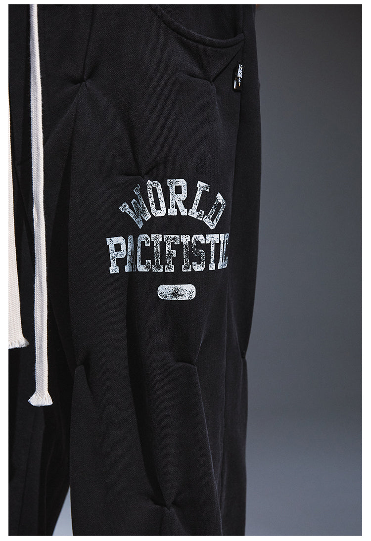 Remedy Aged Print Pinch Pleated Baggy Sweatpants | Face 3 Face