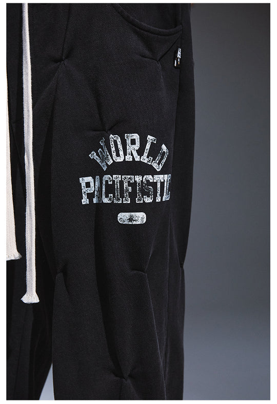 Remedy Aged Print Pinch Pleated Baggy Sweatpants | Face 3 Face