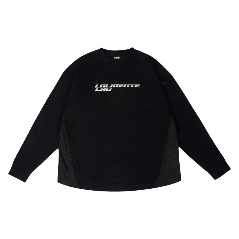 Labt Contrast Structure Mesh Sorona Long Sleeve Tee | Face 3 Face
