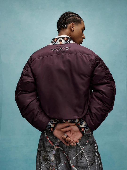YADcrew x MEDM Ethnic Ribbed MA-1 Bomber Jacket | Face 3 Face