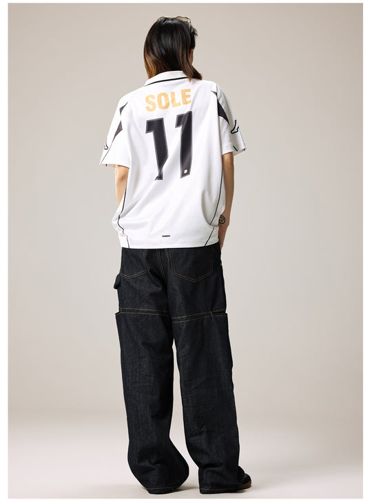 Remedy Emoalone Print Inspired Soccer Jersey Polo Shirt | Face 3 Face