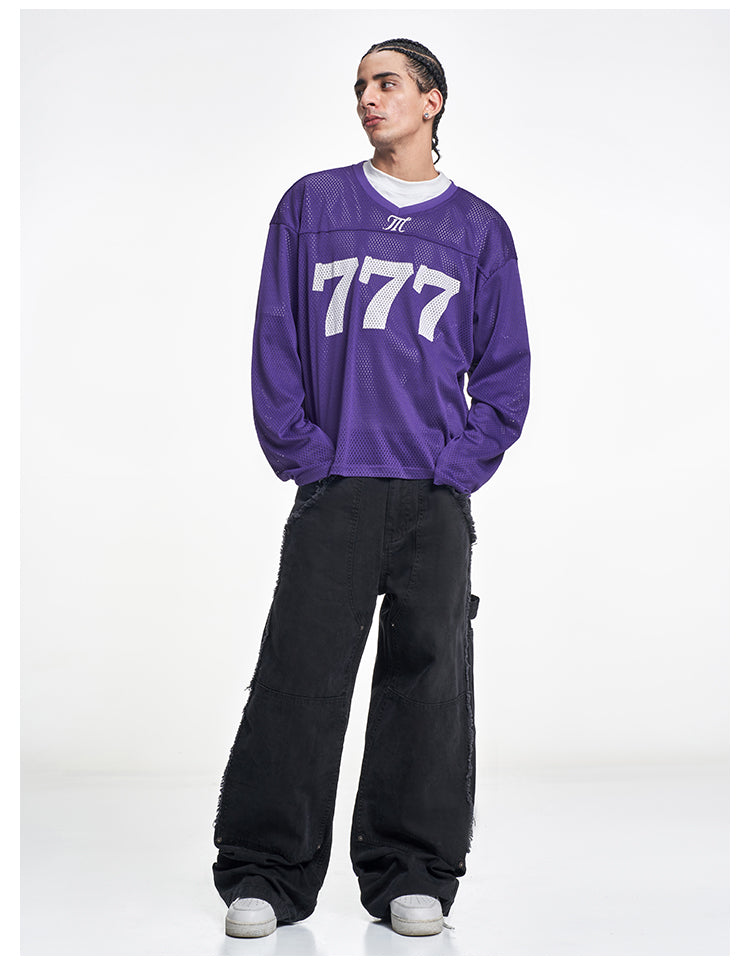 F3F Select 777 Numbered Mesh Long Sleeve Hockey Jersey | Face 3 Face