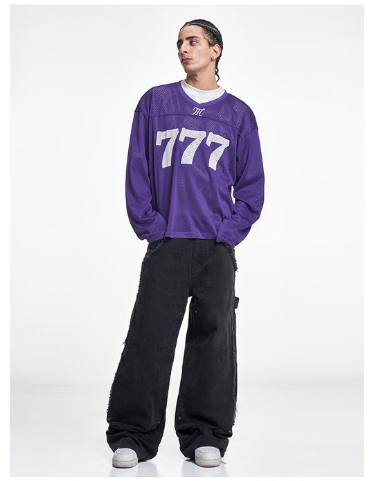 F3F Select 777 Numbered Mesh Long Sleeve Hockey Jersey | Face 3 Face