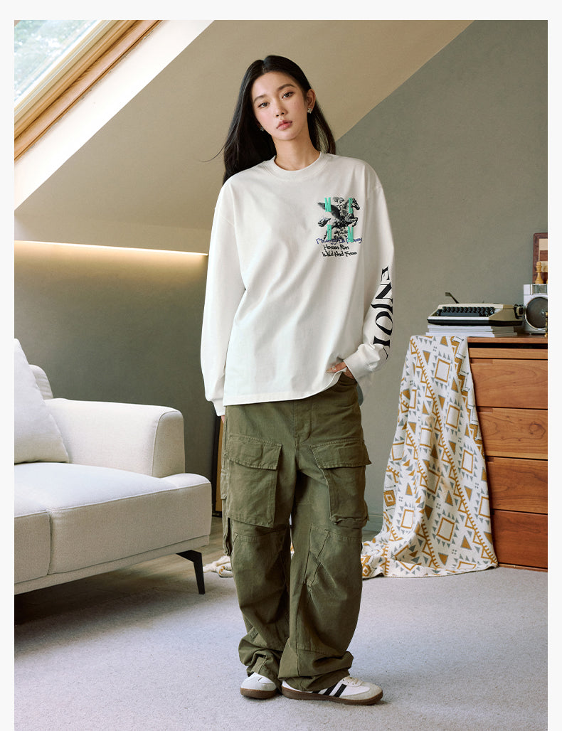 MEDM Pegasus and Rose Logo Long Sleeve Tee | Face 3 Face