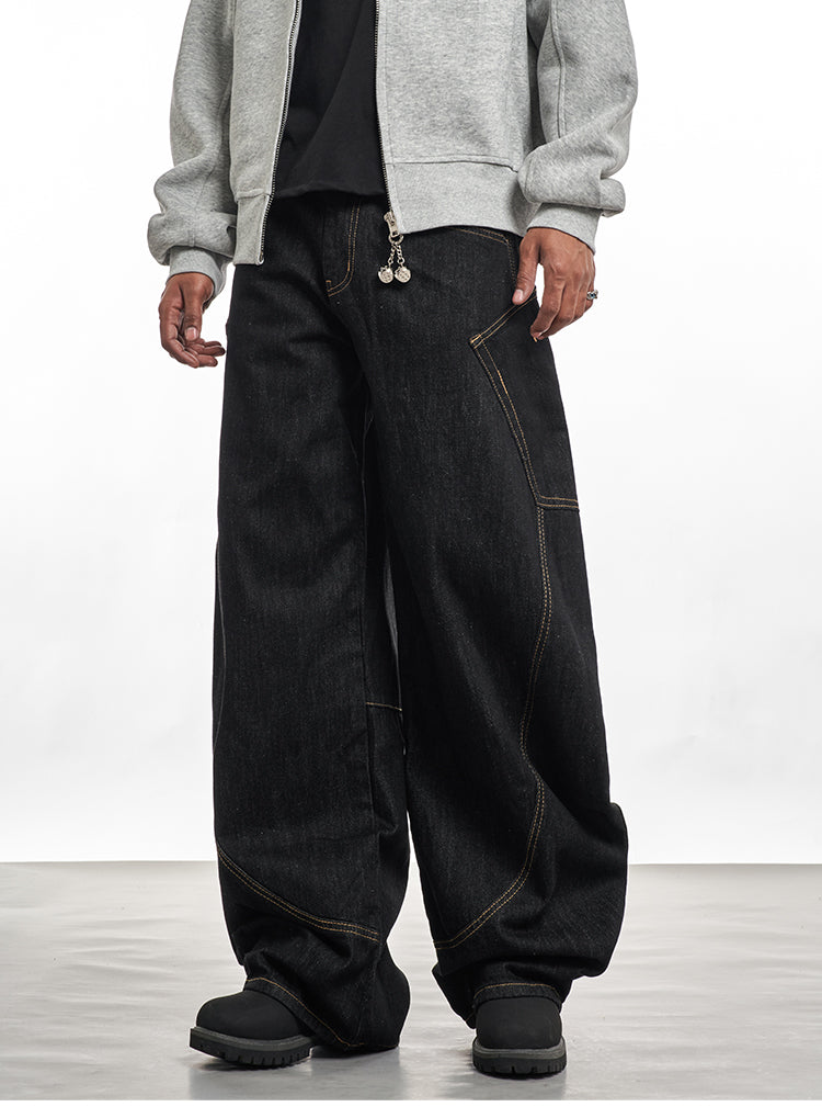 F3F Select Black Balloon Baggy Jeans | Face 3 Face