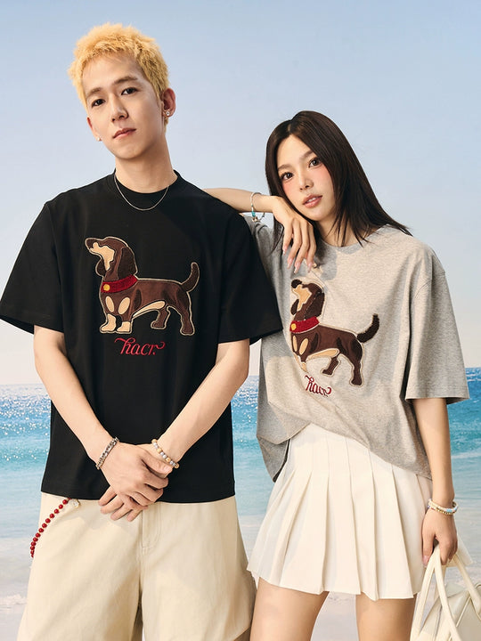 Harsh and Cruel Dachshund 3D Patch Embroidered Tee | Face 3 Face