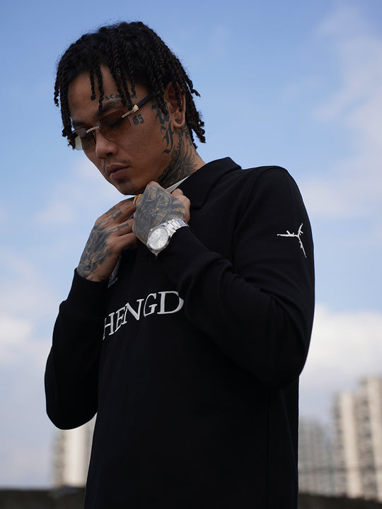 TGFCLUB 223 Patch Embroidered Slim Fit Long Sleeve Polo | Face 3 Face