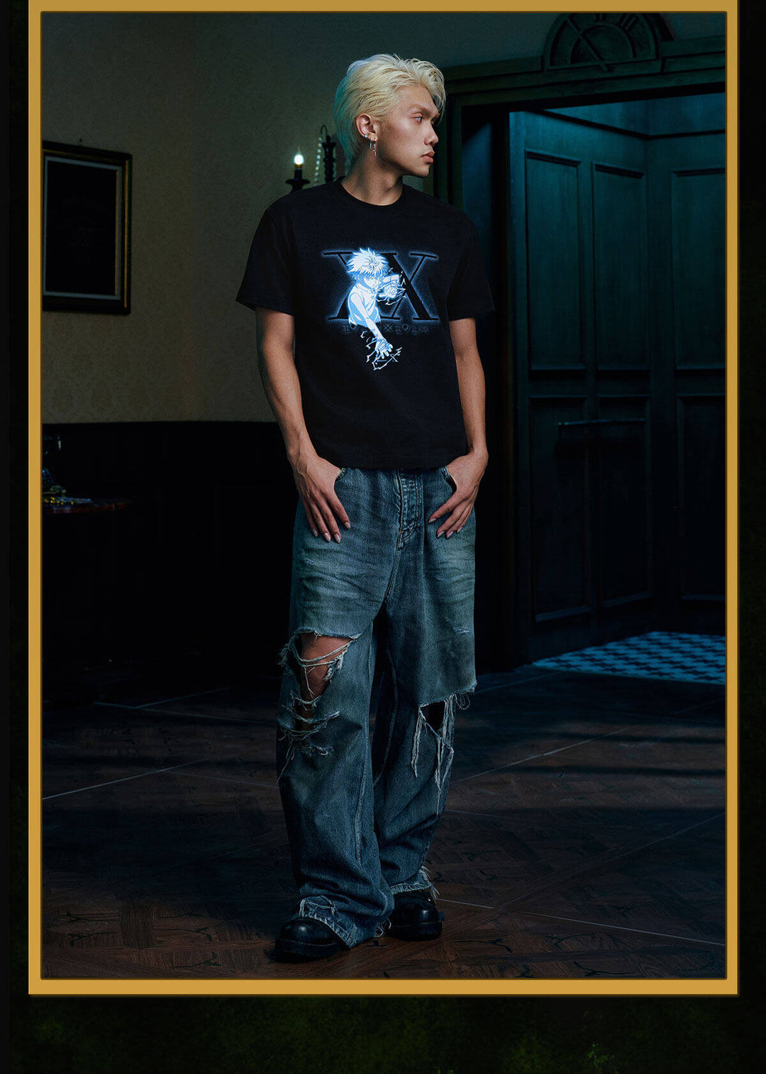 MEDM × HUNTER×HUNTER Character Graphic Print Short Sleeve Tee | Face 3 Face