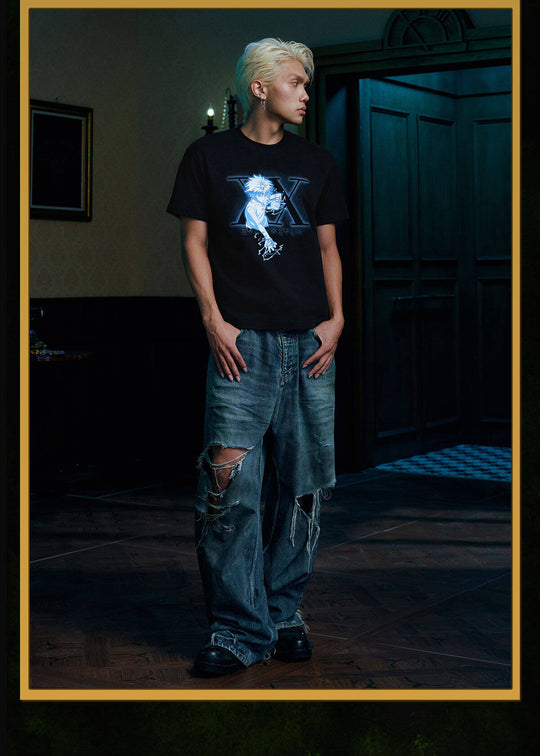 MEDM × HUNTER×HUNTER Character Graphic Print Short Sleeve Tee | Face 3 Face