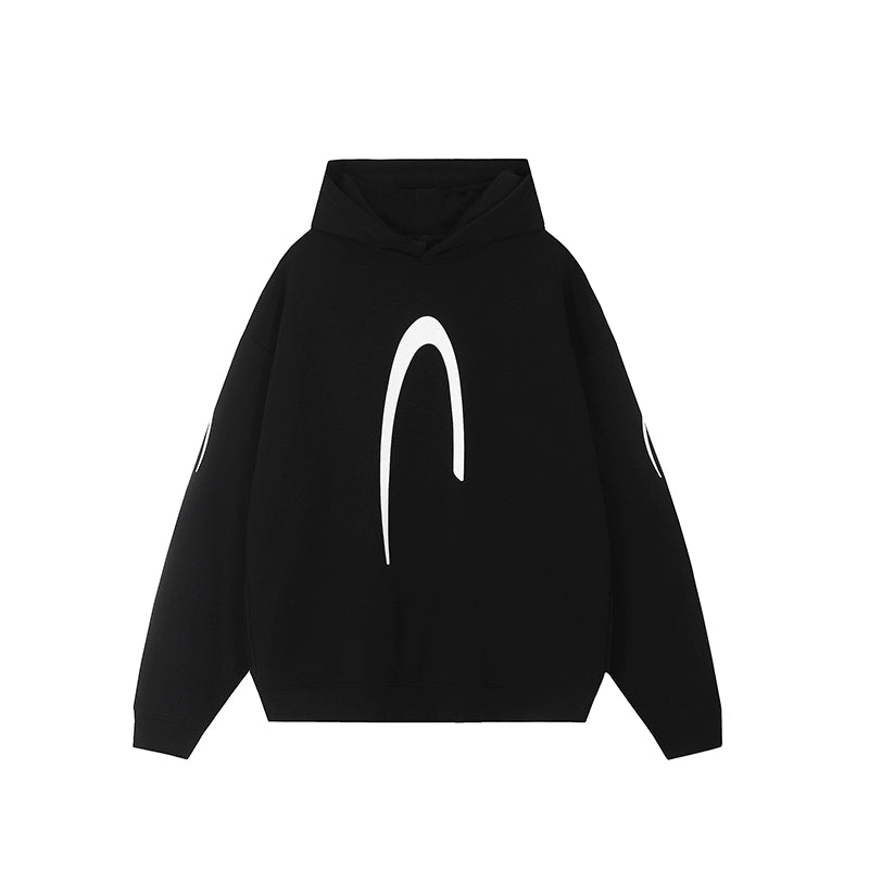 Puff print hoodies | Achock Heavyweight Logo Printed Hoodie | Face 3 Face