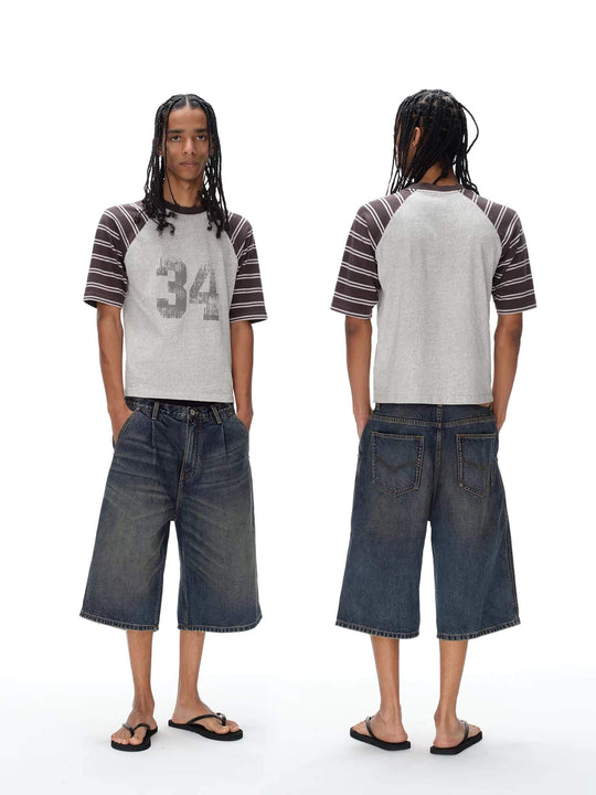 EXITMODE BY BLIND NO PLAN Pleated Washed Denim Shorts | Face 3 Face
