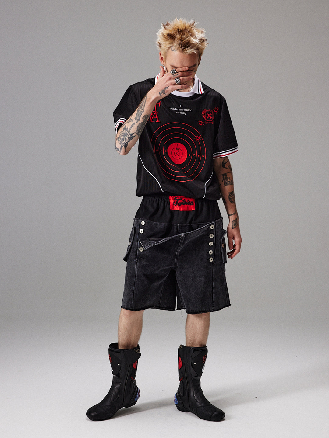 4tra "Rebel Pirate" Bullseye Soccer Jersey Tee | Face 3 Face