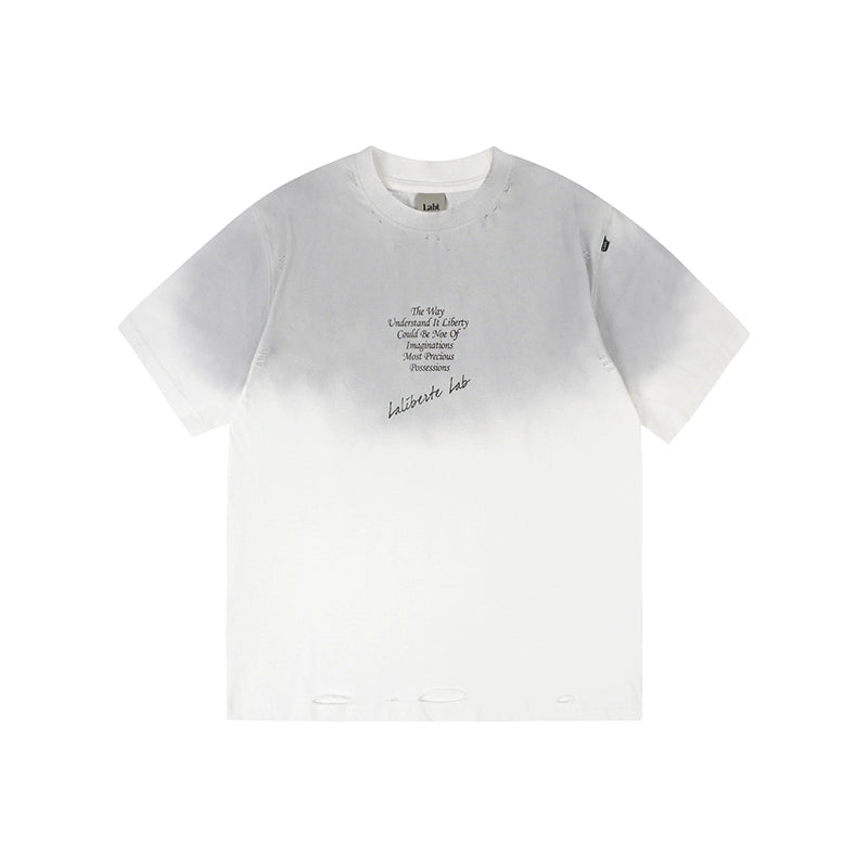 Labt Distressed Holes Dirty Print Tee | Face 3 Face