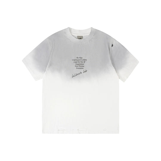 Labt Distressed Holes Dirty Print Tee | Face 3 Face