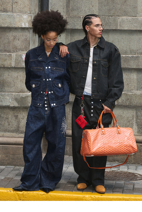 STEEPC Double Breasted Denim Jacket | Face 3 Face