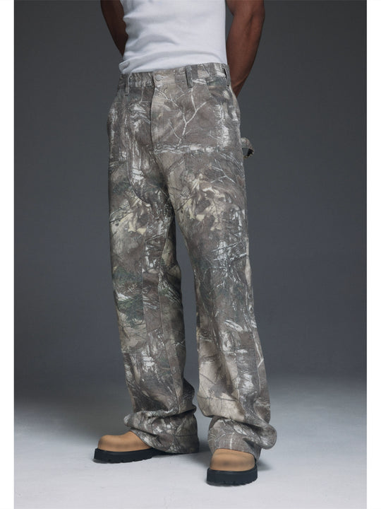 NOVACAM Tree Camo Double-Knee Flared Painter Pants | Face 3 Face