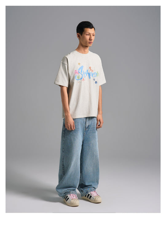 S45 Underwater World Graffiti Print Tee | Face 3 Face