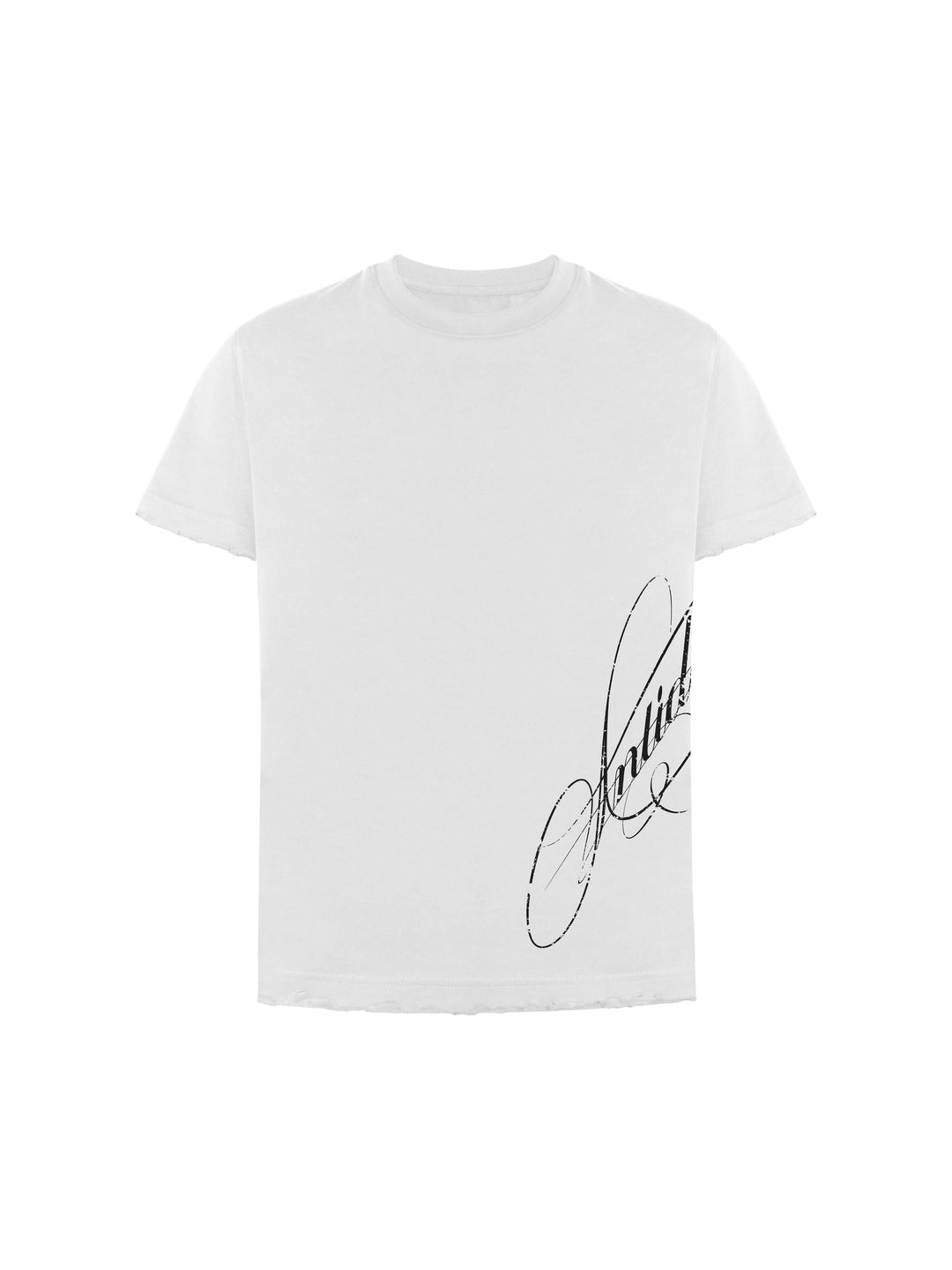 ANTIDOTE Faded Inverted Cross Back Print Short Sleeve Tee