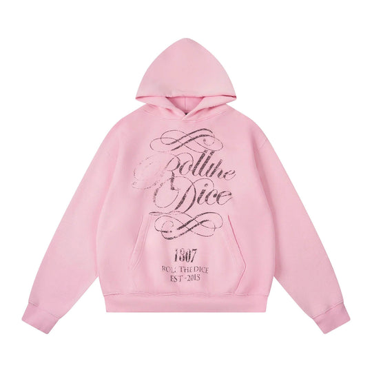 1807 ROLLTHEDICE Vintage Printed Distressed Hoodie | Face 3 Face
