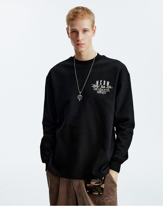 MEDM Warm Fleece Basic Long Sleeve Tee | Face 3 Face