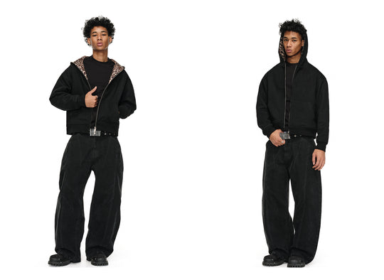 ANTIDOTE Deconstructed Washed Balloon Work Pants | Face 3 Face