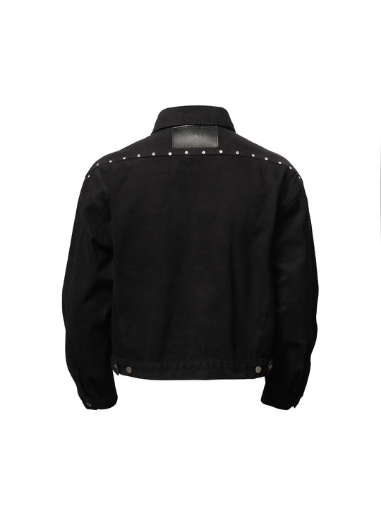 KARMANISTIC Diamond Studded Short Denim Jacket | Face 3 Face