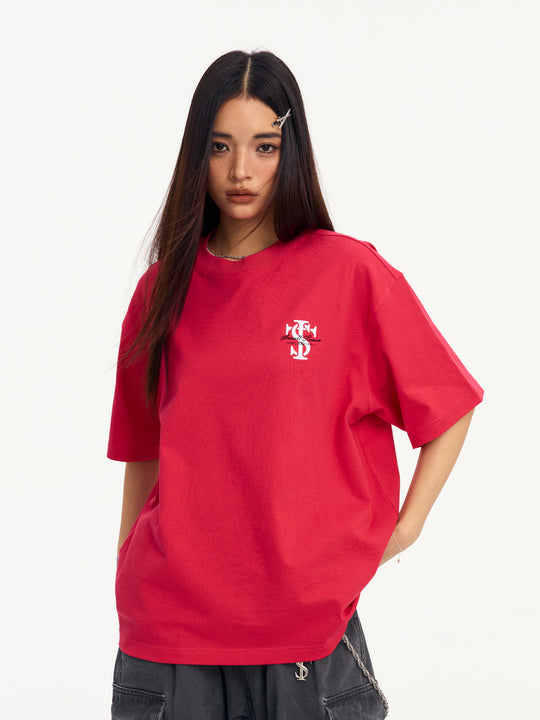 Small Town Kid 3D Embroidered Logo Letter Tee | Face 3 Face