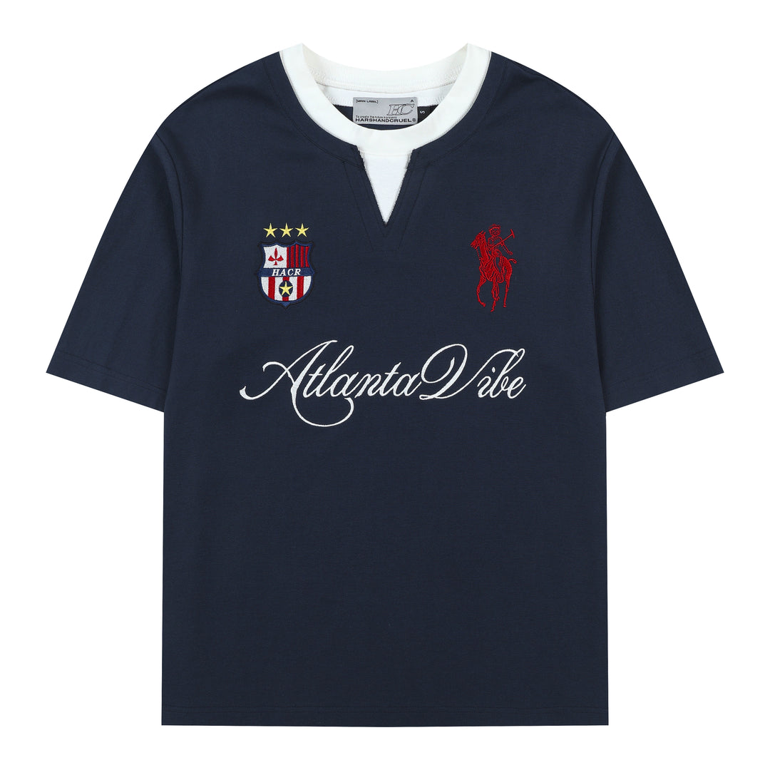 Harsh and Cruel Badge Embroidered Layered Tee | Face 3 Face