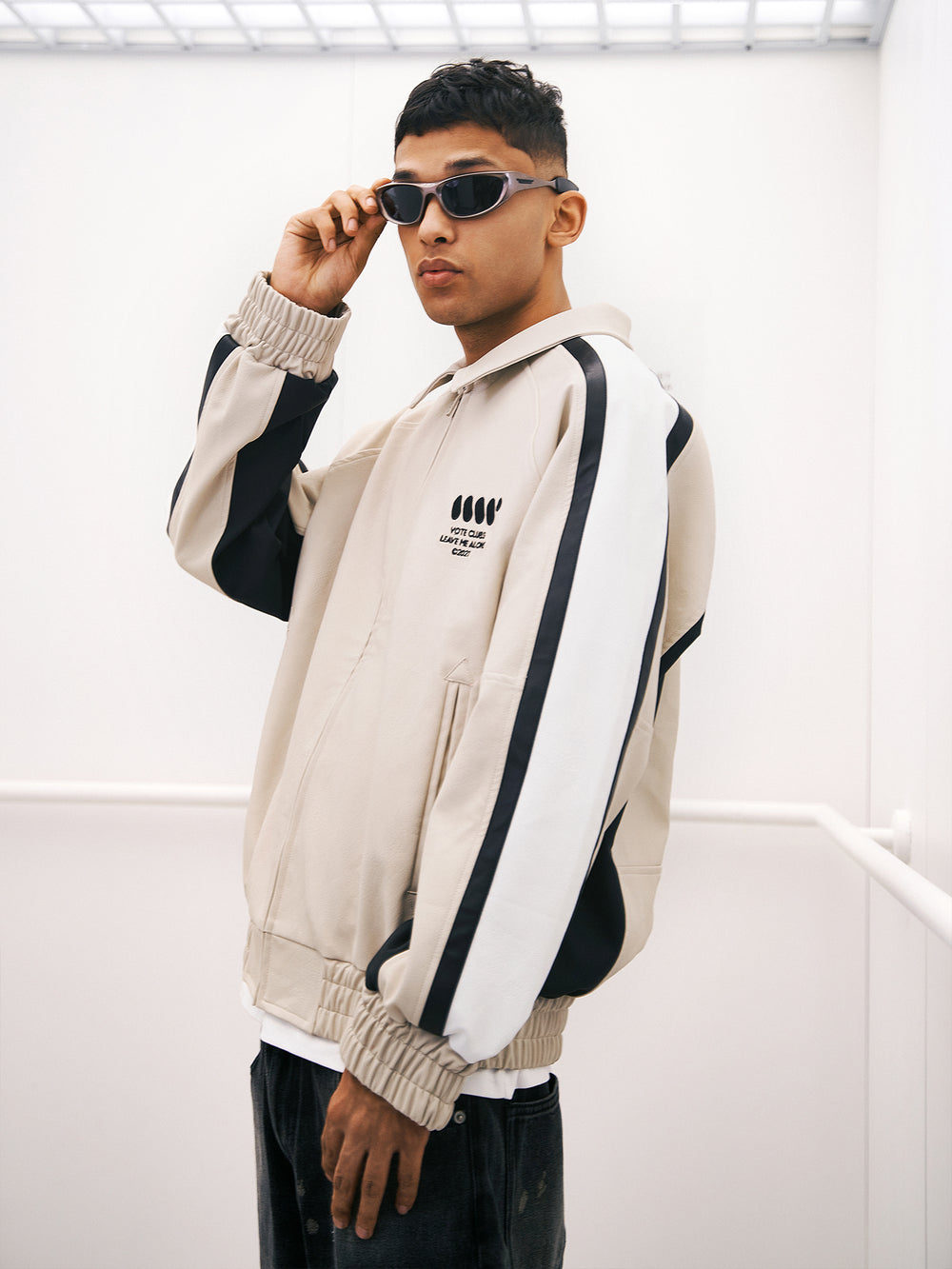 VOTE Patchwork Leather Jacket