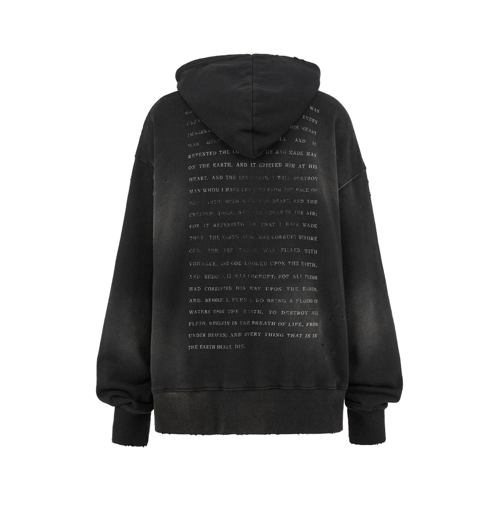 UNDERWATER The Deluge Printed Faded Hoodie