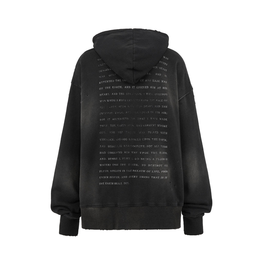 UNDERWATER The Deluge Printed Faded Hoodie