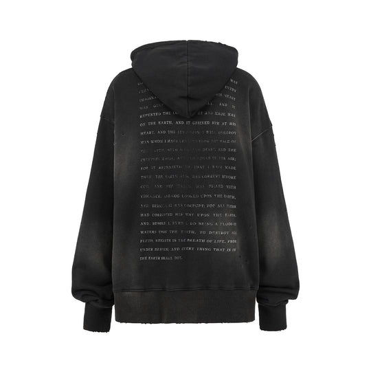 UNDERWATER The Deluge Printed Faded Hoodie