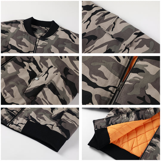 NOVACAM Camouflage MA-1 Military Jacket | Face 3 Face