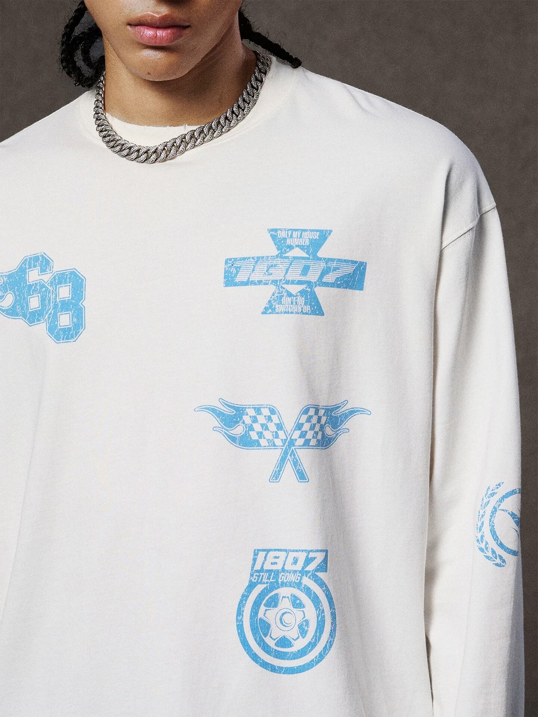 1807 Hot Wheels Racing Vintage Print Long Sleeve Tee | Face 3 Face