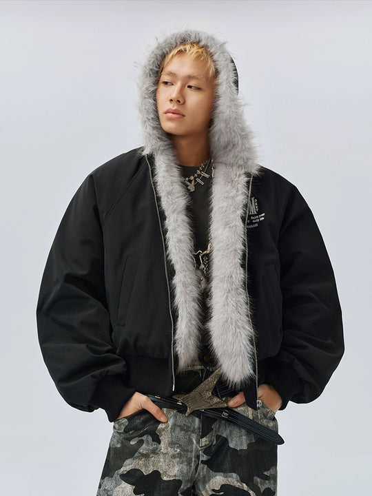 MEDM Fur-Lined Hooded Jacket | Face 3 Face