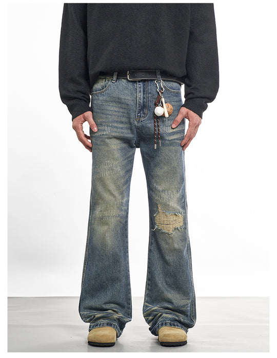 F3F Select Needle Embroidery Hole Micro Flare Jeans | Face 3 Face