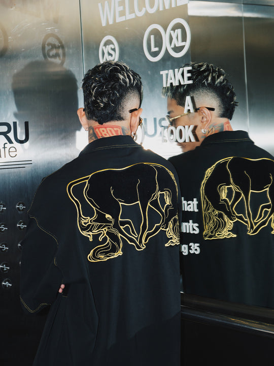 S45 War Horse Flocking Stitching 3D Embroidery Polo | Face 3 Face