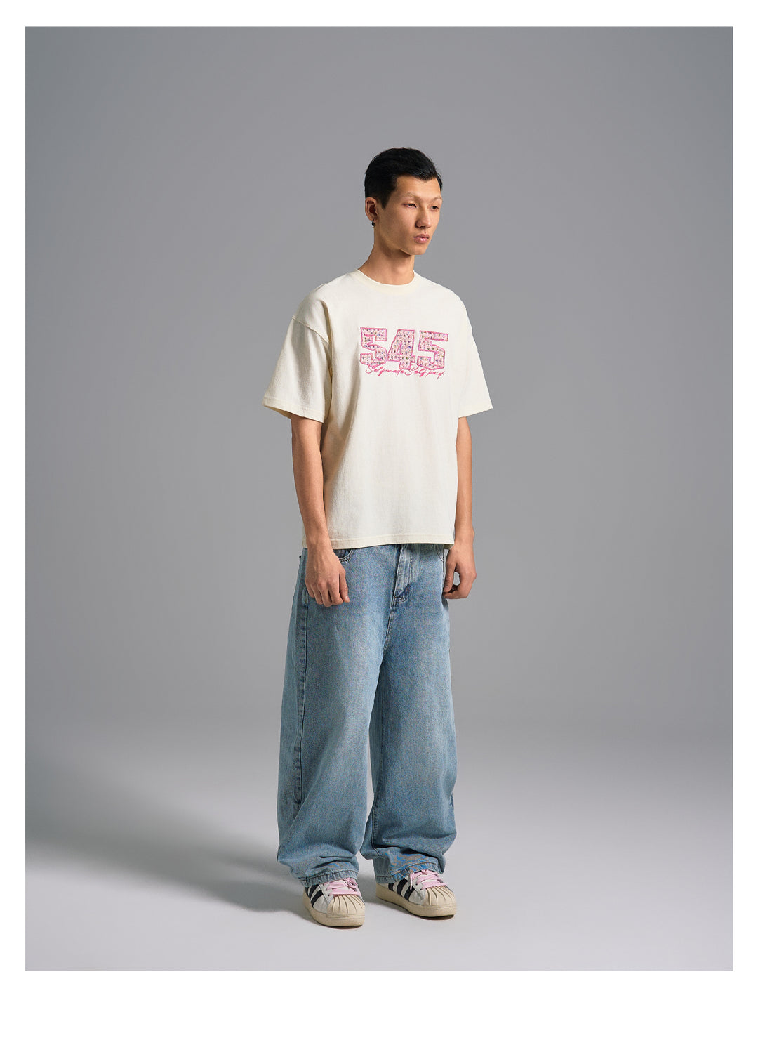 S45 Sequins Logo Patch Embroidery Tee | Face 3 Face