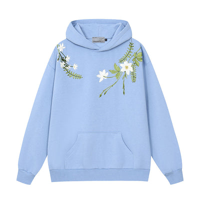 Harsh and Cruel Floral Garland Embroidered Text HACR Hoodie | Face 3 Face