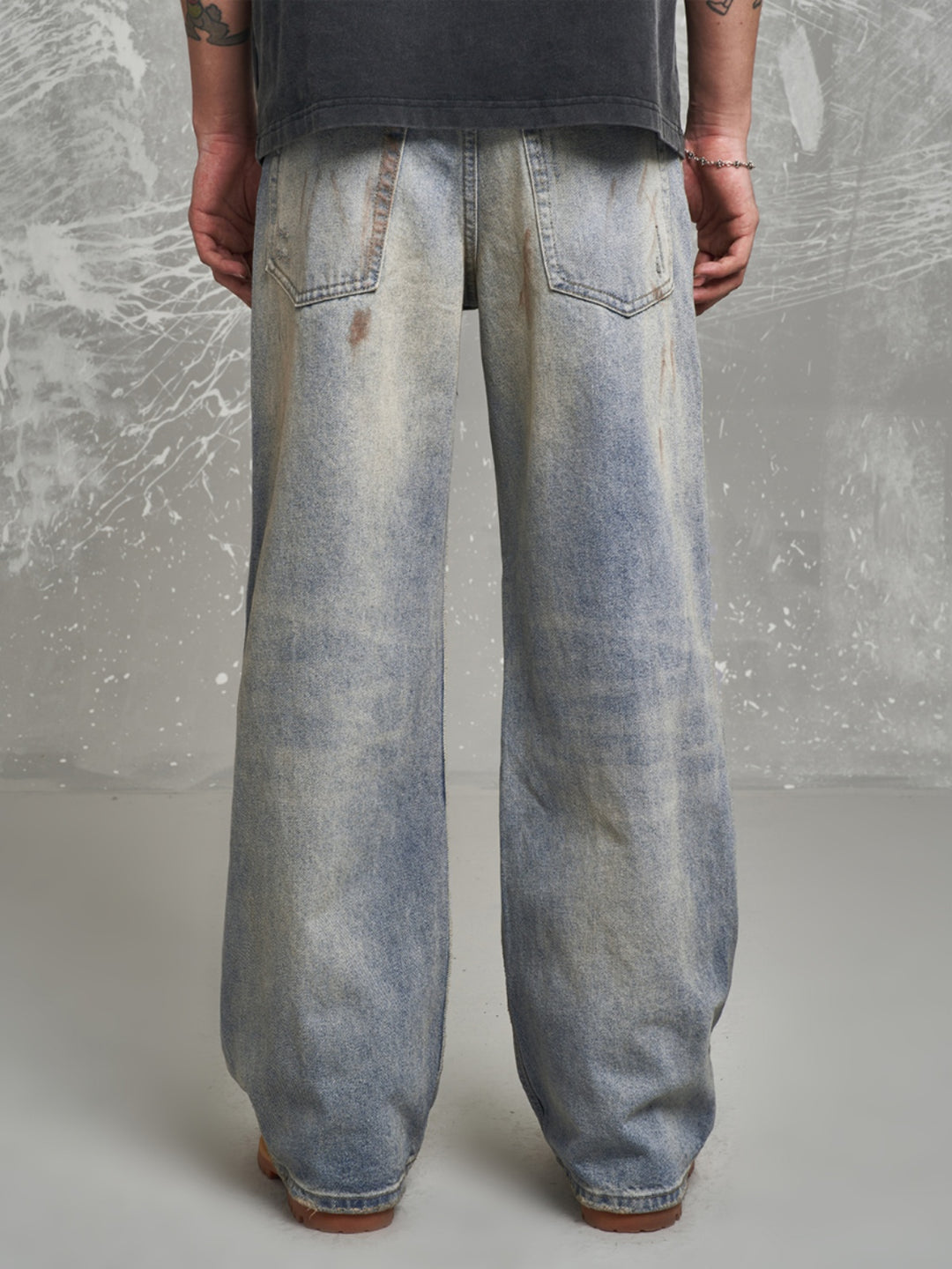 F3F Select Hole Design Retro Blue Rust Jeans | Face 3 Face