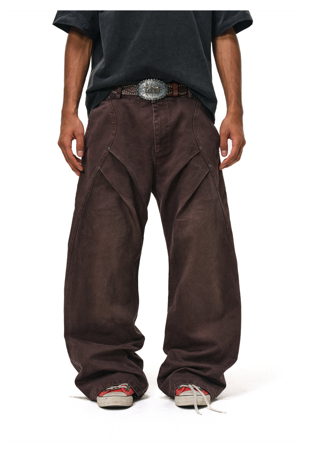 ANTIDOTE 3D Pleated Washed Work Pants | Face 3 Face