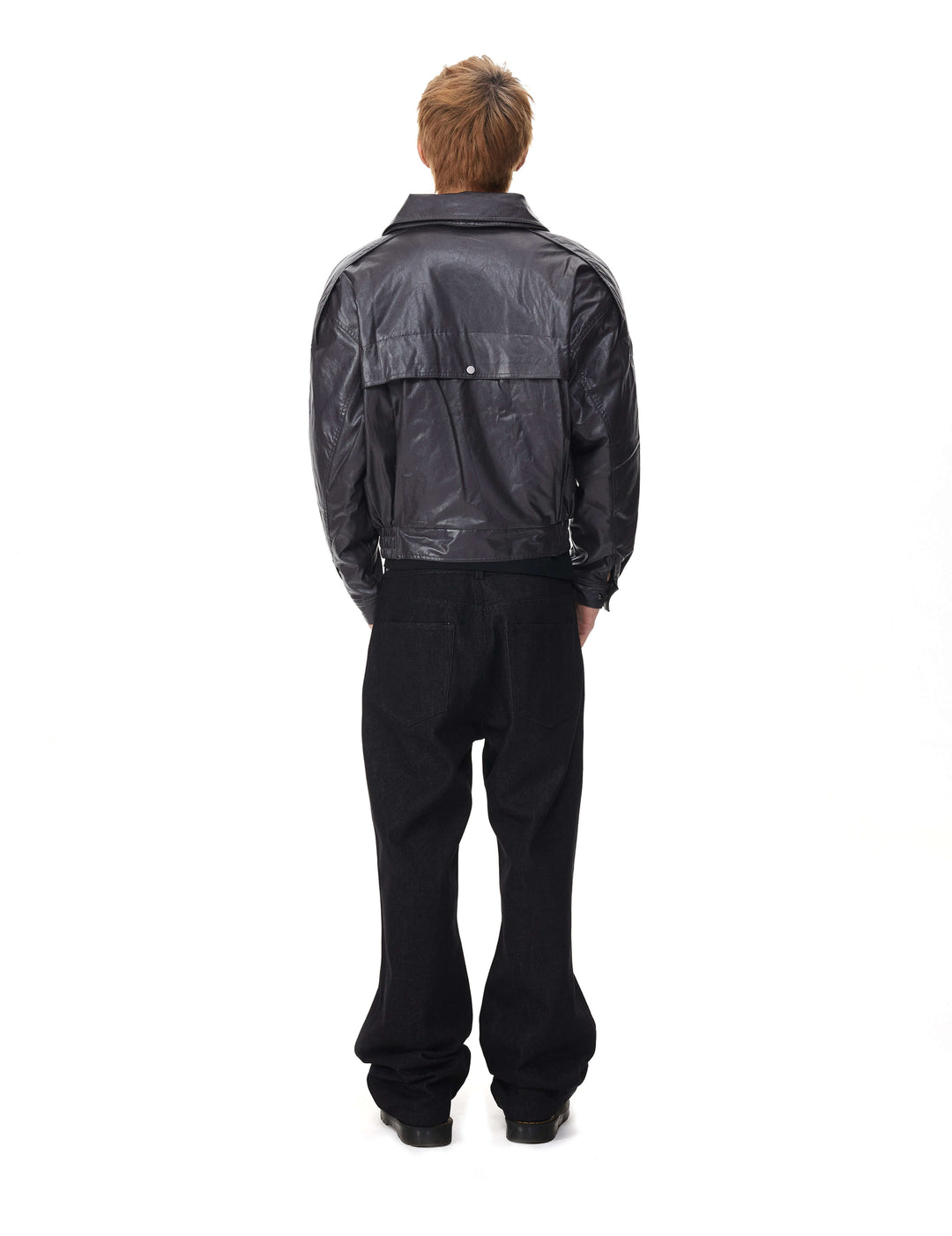 EVILKNIGHT(EK) Double Layer Collar PU Leather Jacket | Face 3 Face