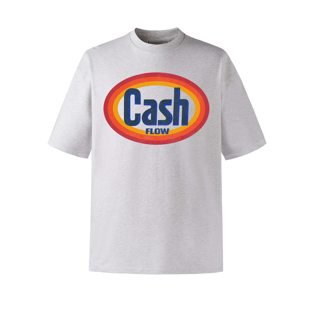 NOVACAM Cash Flow Letter Print Short Sleeve Tee | Face 3 Face